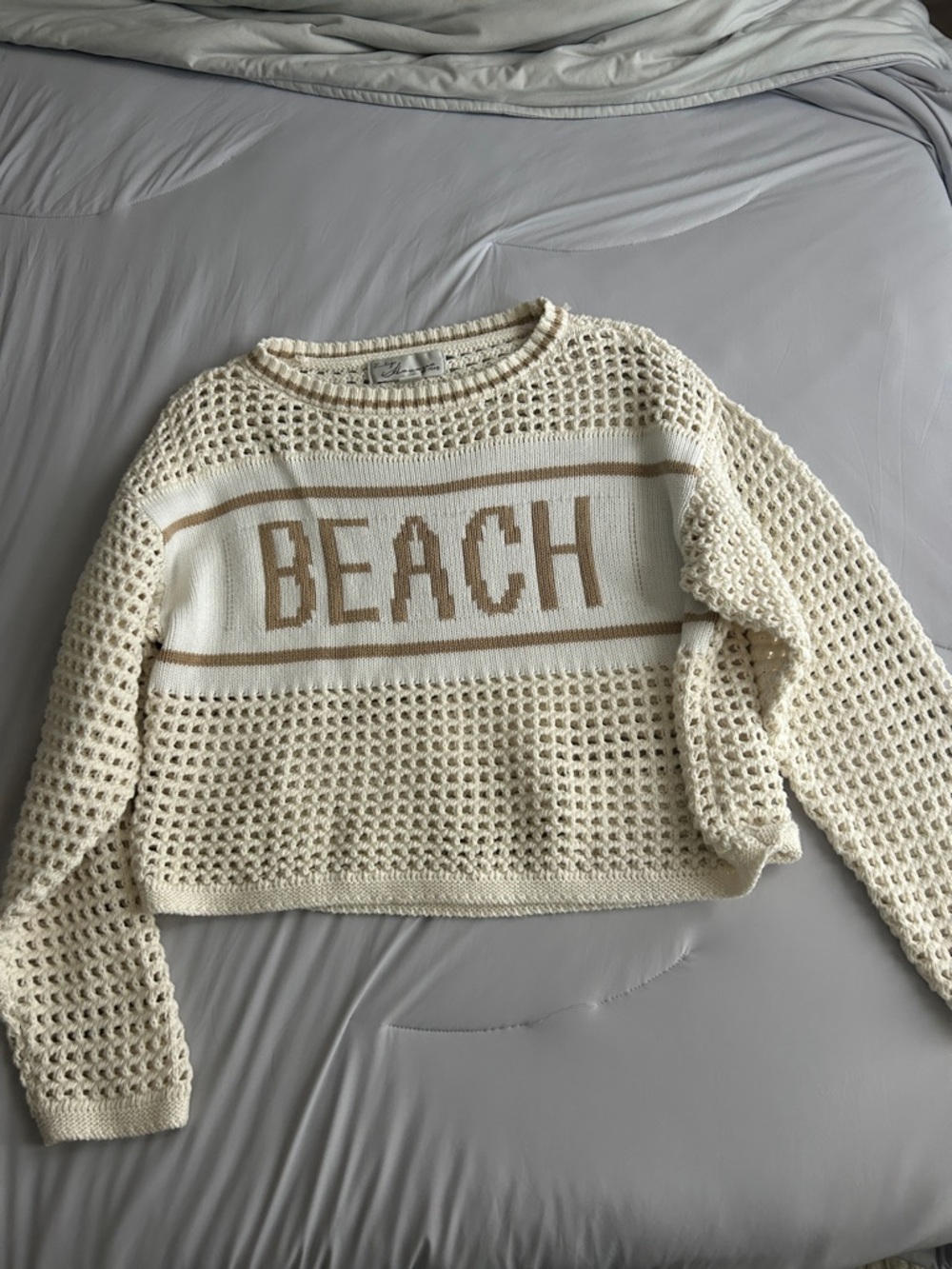 Vintage Havana 'BEACH' Open-Knit Sweater